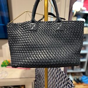 Woven Blue Tote Bag